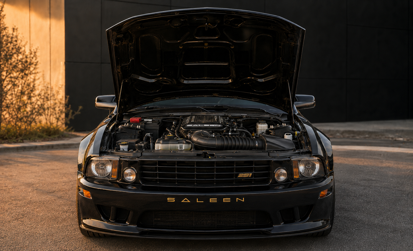 Saleen Mustang engine bay
